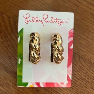 NWT! Lilly Pulitzer Gold Earrings